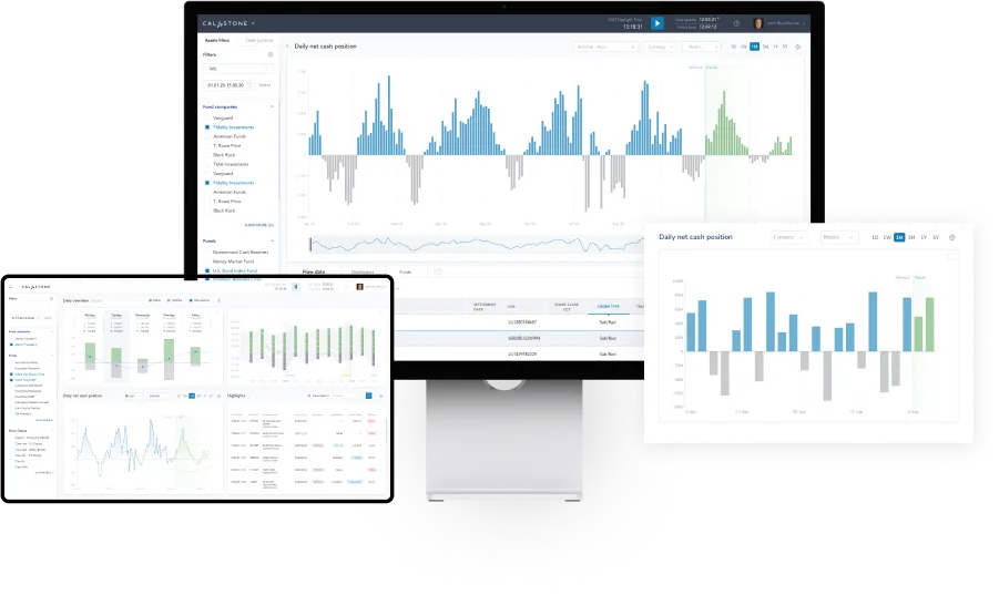 Authentic Digital desktop and tablet with Calastone system